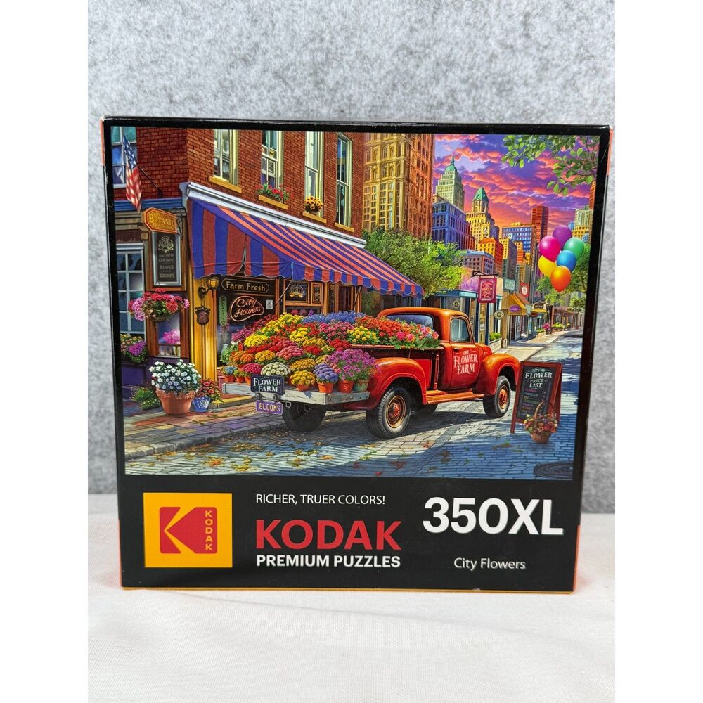 Kodak 350XL City Flowers Premium Jigsaw Puzzle 350 Pieces Flower Farm Truck
